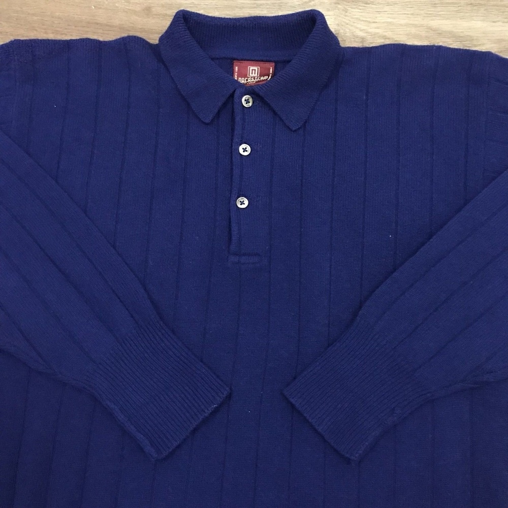 Vintage Nordstrom Lambswool Polo Sweater - Picture 3 of 7